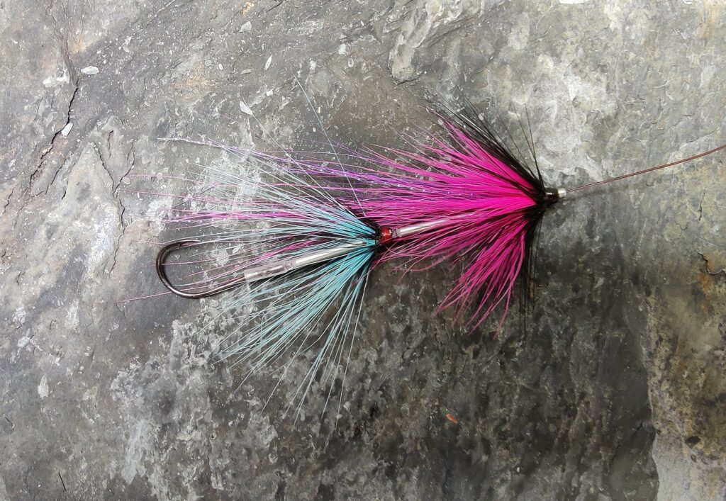 Pink and Blue Intruder Tube Fly