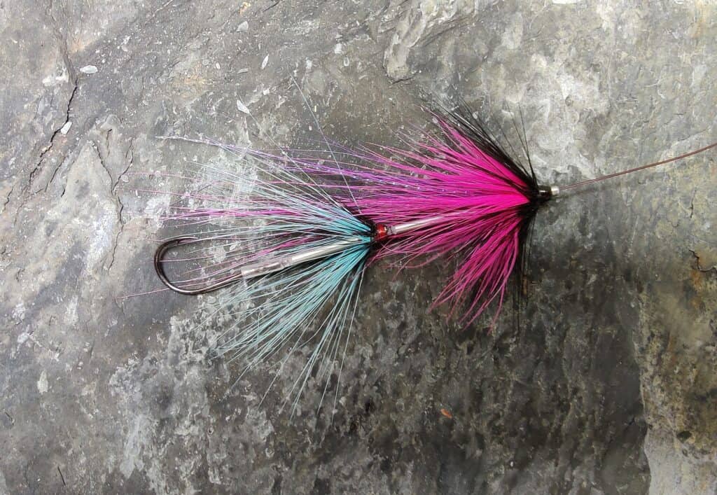 Pink and Blue Intruder Tube Fly