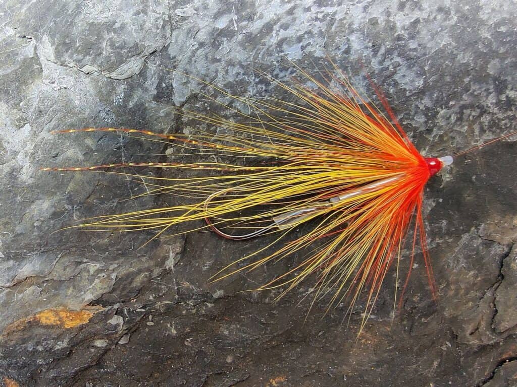 Orange Yelly Belly Scottish Shrimp Tube Fly