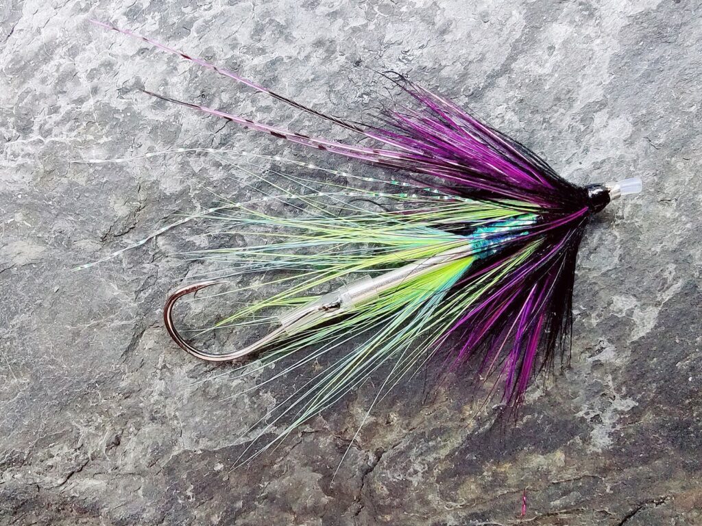 Purple/Chartreuse Mini Intruder Tube Fly