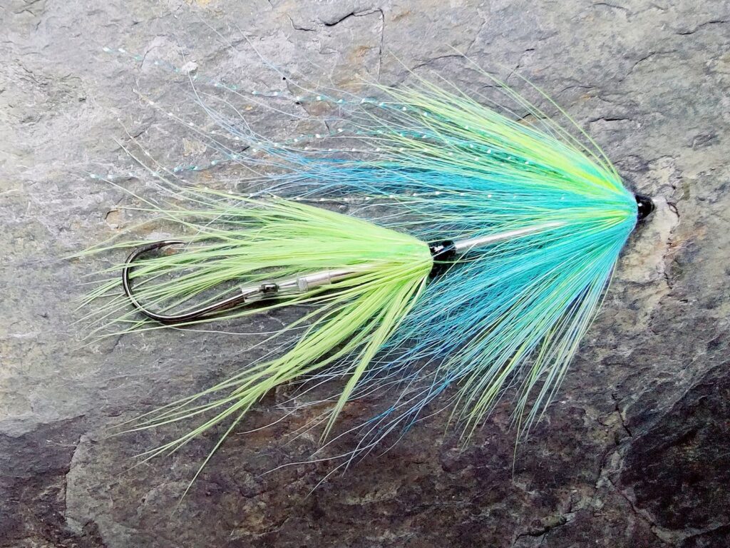 Blue and Chartreuse Intuder Needle Tube Fly